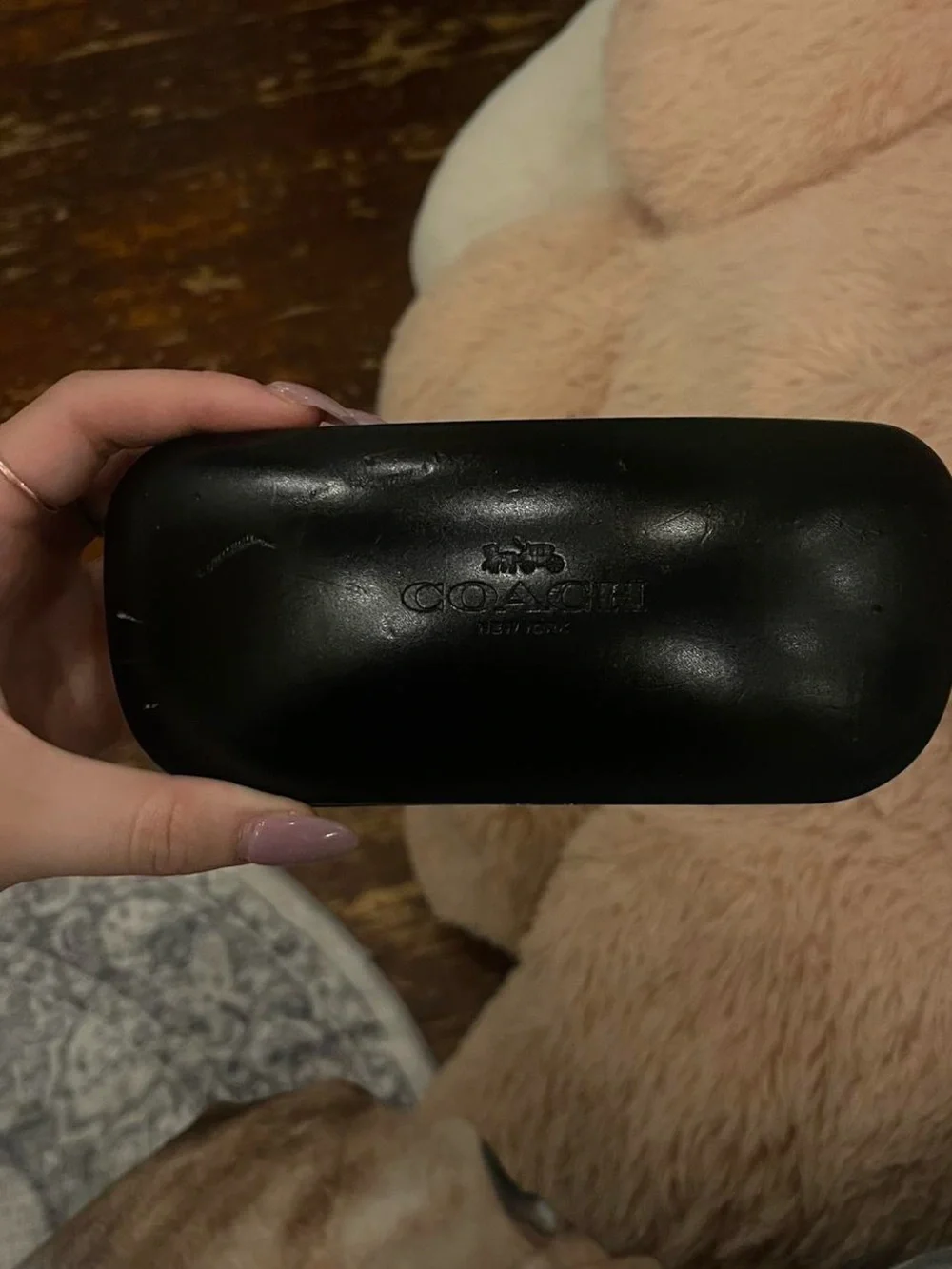 Coach Black Embossed Leather Eyewear Cases Duo